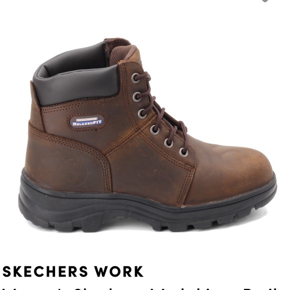 *NWOT* Skechers Steel Toe Workshire-Peril Leather Boots - Picture 4 of 13